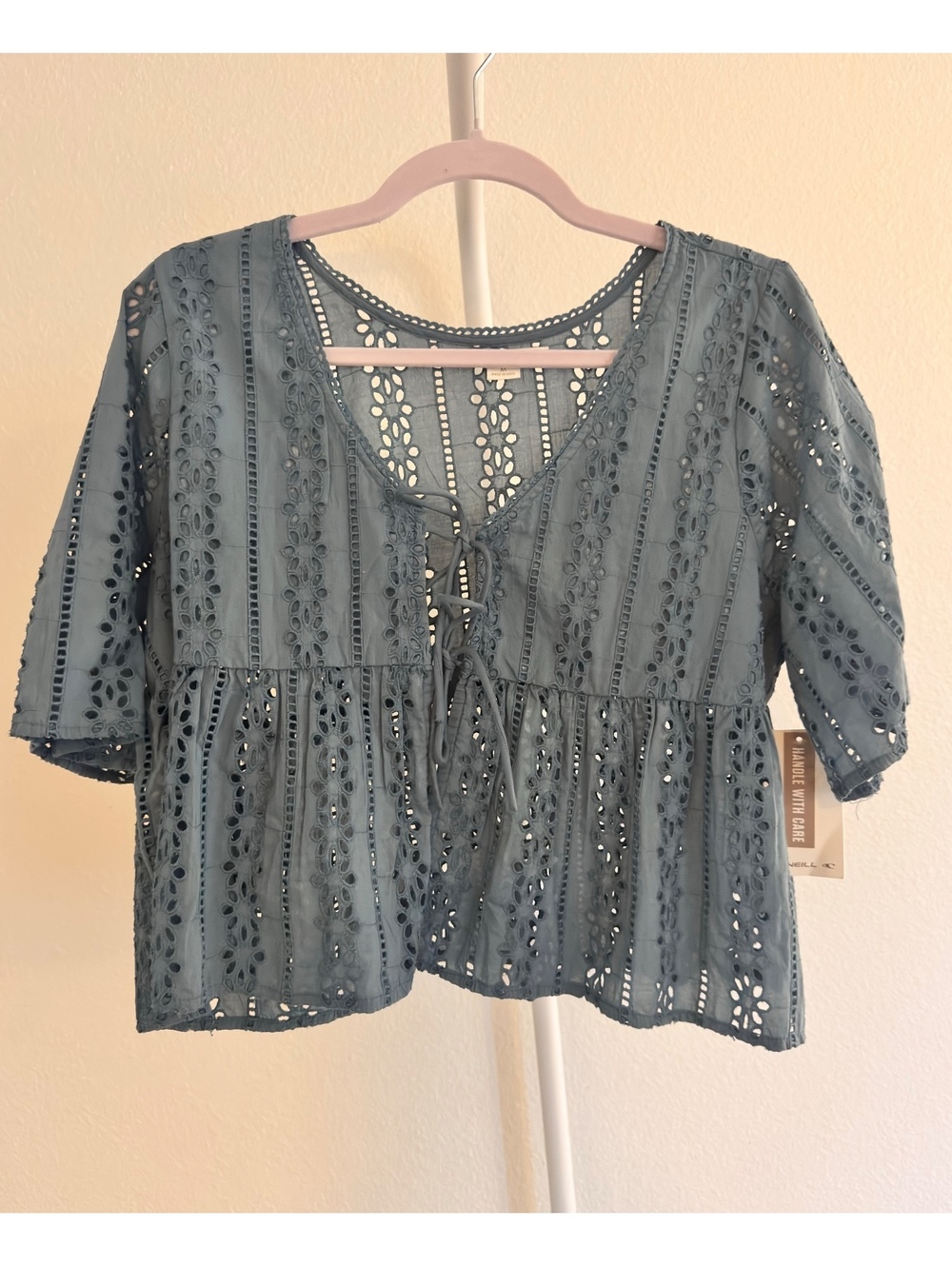 O'Neill- Medium Blue Floral Top/Blouse